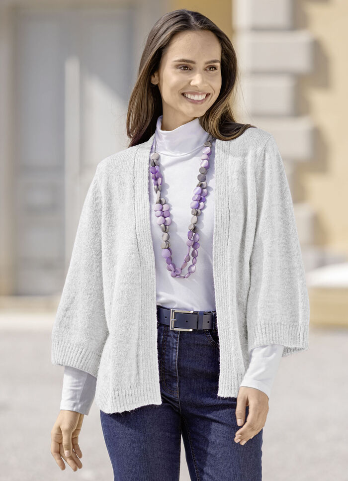 Cardigan met alpaca HELLGRAU MELIERT