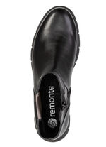 Remonte, modieuze dames enkellaarsjes, winterschoenen, breedte G, met rits SCHWARZ-BRAUN