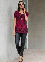 Tuniek met randprint 