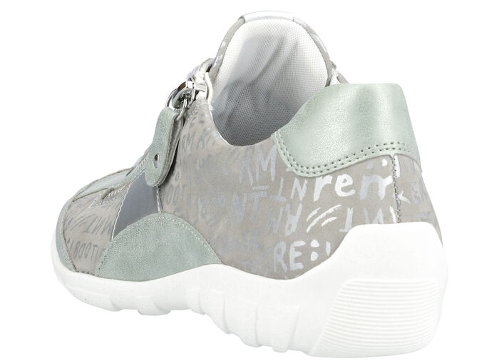 Remonte sneakers met bedrukte rand MINT-ZILVERGRIJS