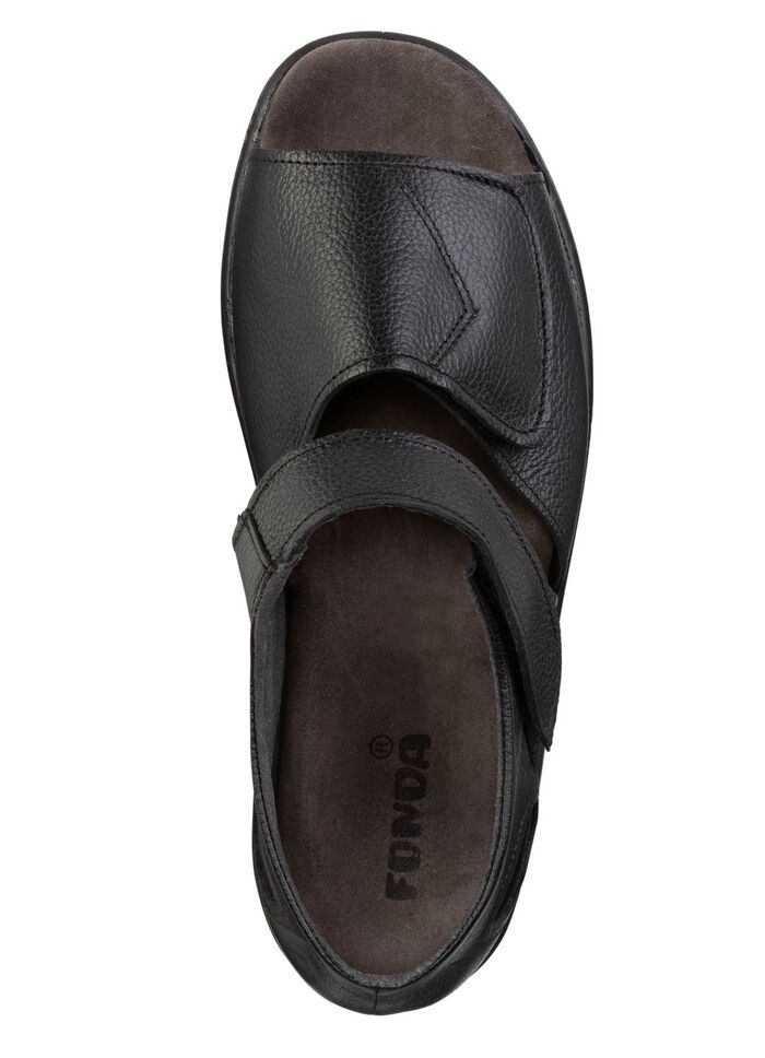 Comfortabele herensandalen, breedte K, met anatomisch gevormd voetbed SCHWARZ