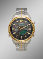 Radiogestuurd herenhorloge op zonne-energie met roestvrijstalen bandkast 