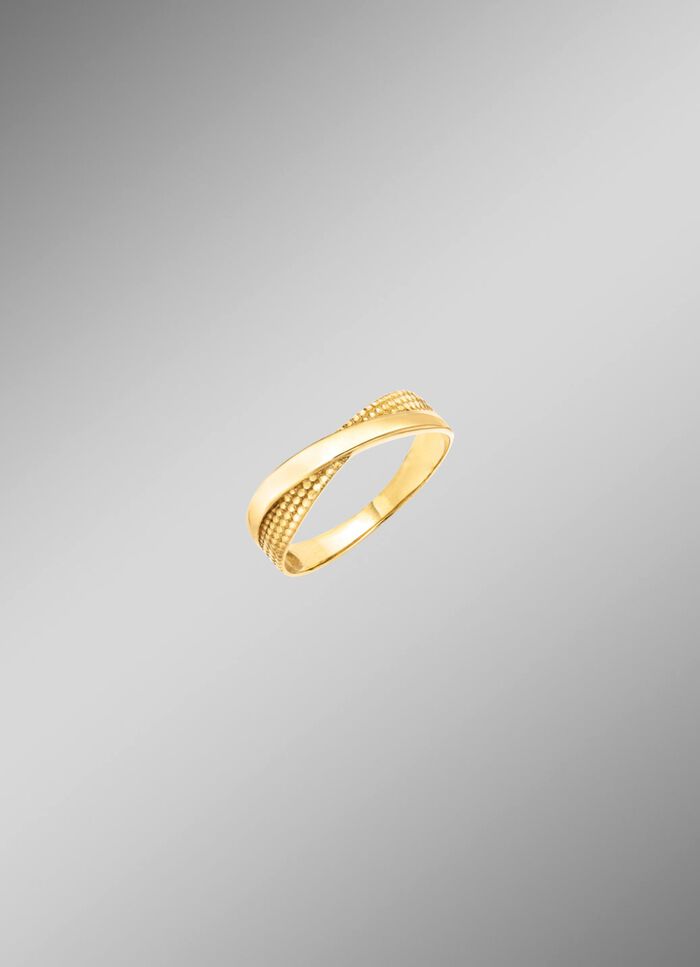 Glanzende gouden damesring 