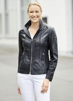 Kort leren jack van “Cabrini” 