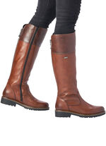 Remonte, gevoerde dameslaarzen, winterschoenen, breedte G, met rits KASTANJEBOLEET-MOKKA
