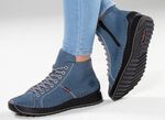 Rieker, sportieve dameslaarzen, winterschoenen, met rits BLAUW