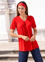 Overhemd met boxplooi in 2 kleuren ROOD