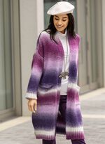 Gebreide jas van garen met pluizig effect 