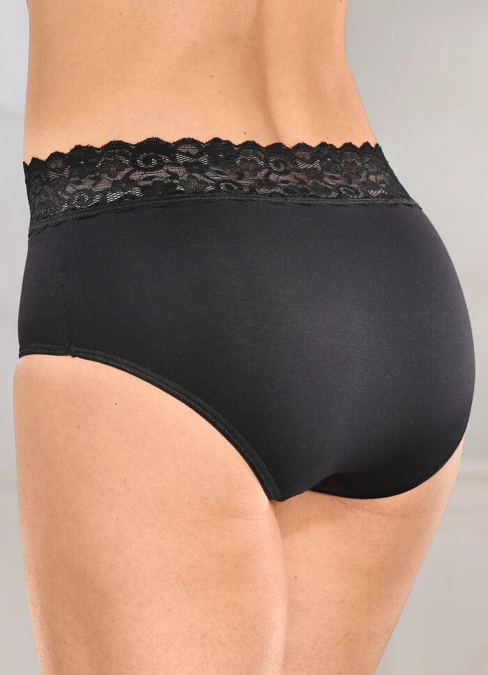 Vier-pack slip met elastische tailleband 