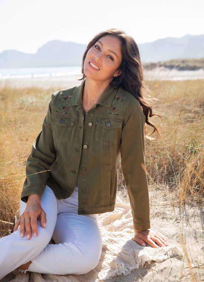 Geborduurd spijkerjack 