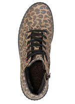 Trendy dameslaarzen, winterschoenen, breedte H, met rits BRUIN