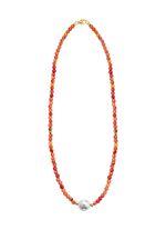 Ketting met parelglans en edelsteenglans 