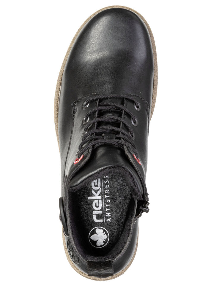 Rieker, klassieke dames enkellaarsjes, met rits SCHWARZ