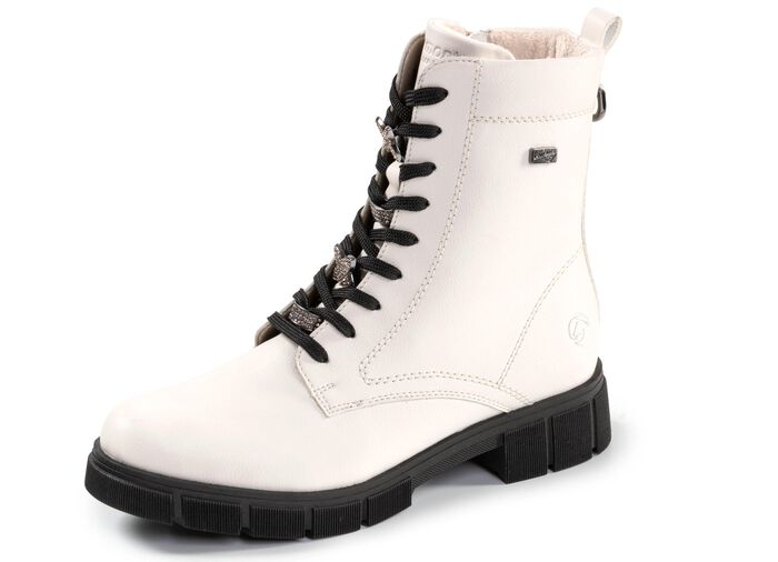 Remonte, chique dames enkellaarsjes, winterschoenen, breedte G, met rits NATUURLIJK WIT