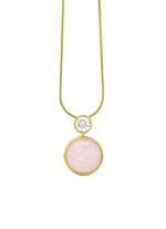 Verleidelijke elegantie: hanger met roze chalcedoon 