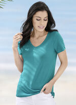Laurina V-hals shirt PETROL