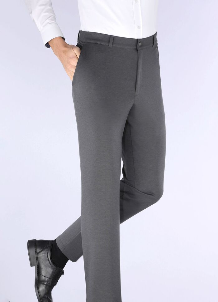 Superstretchbroek &ldquo;Klaus Models&rdquo; in 4 kleuren ANTRACIET GEM&Ecirc;LEERD