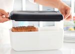Tupperware BreadSmart broodcontainer WIT-ZWART