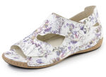 Waldläufer, comfortabele damessandalen, breedte H, met uitneembaar voetbed ECRU-BUNT