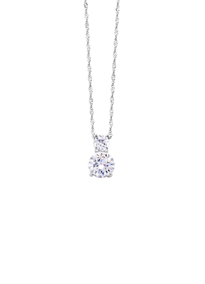 Hanger met kristallen stenen en Singapore ketting 