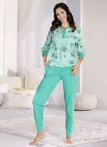 Pyjama met manchetten en knoopsluiting 