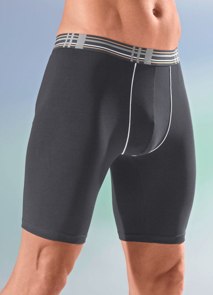 Vierpack lange broeken met elastische tailleband 