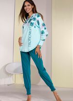 Pyjama van Laurina, met gebogen manchetten 