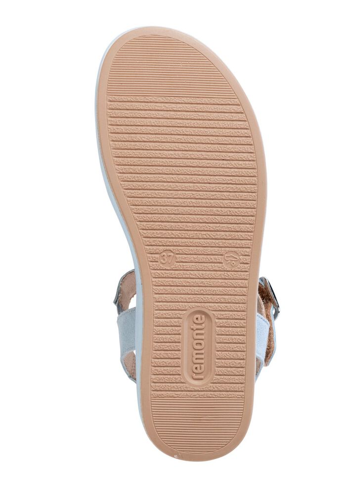 Sandaal gemaakt van fluwelen su&egrave;de LICHTBLAUW