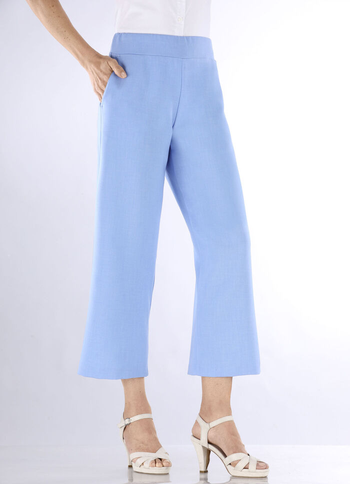 Broek in een modieus verkorte lengte LICHTBLAUW GEMÊLEERD