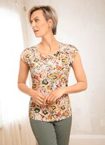 Shirt met wijd gesneden schouders 