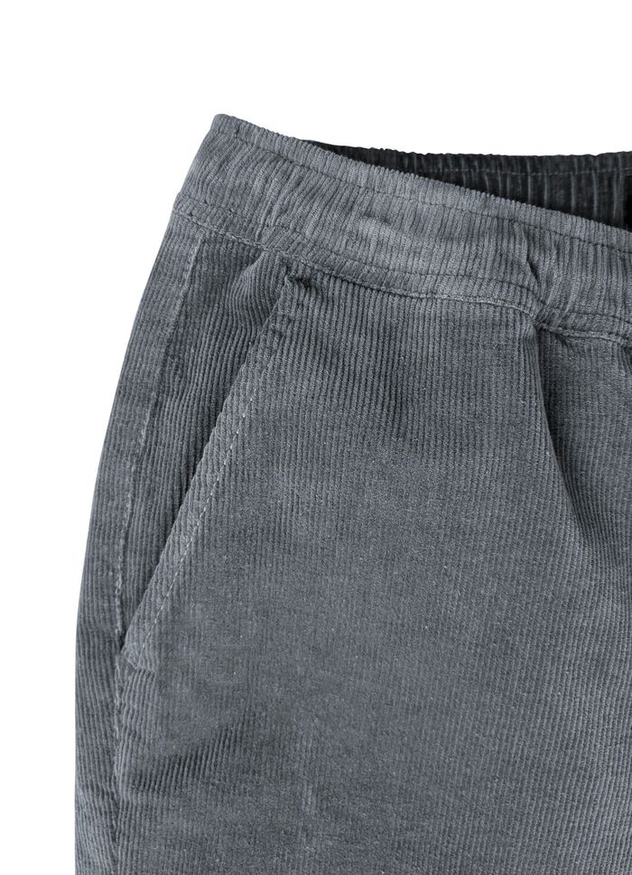 Corduroy broek met elastische tailleband in 3 kleuren 