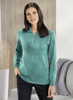 Trui met gestructureerd design JADEGROEN