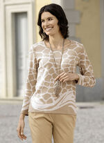 Trui in jacquarddessin SAND-WEISS