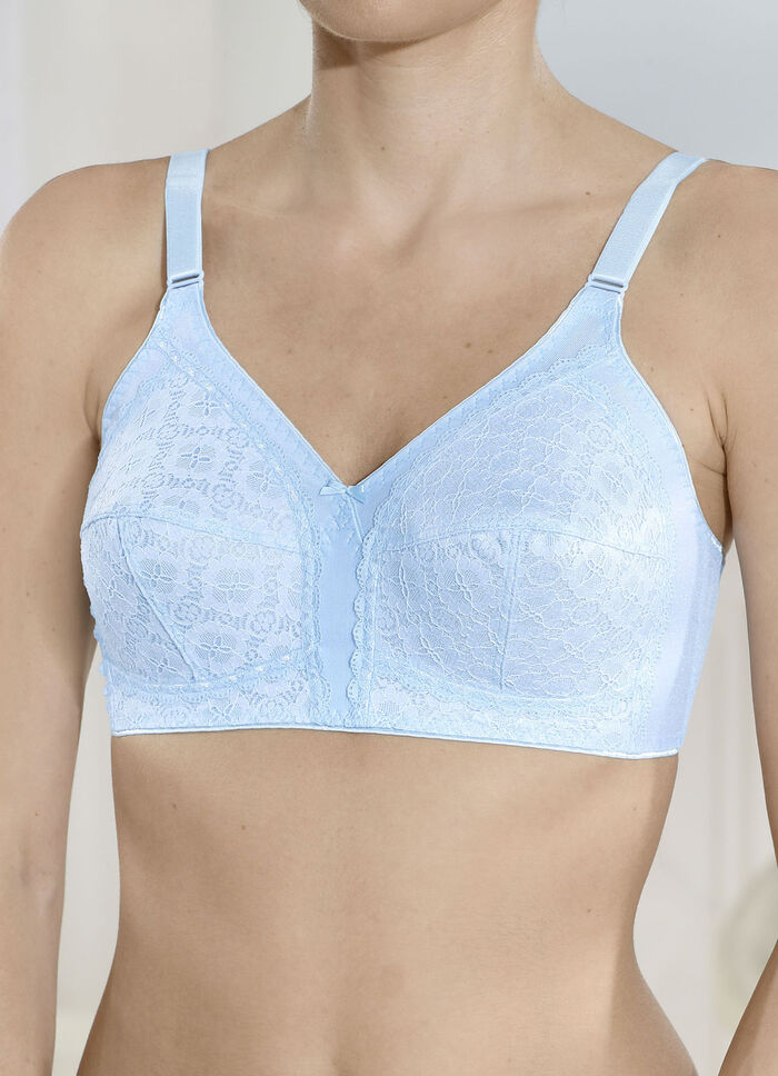 Beha met gevoerde kanten cups BLEU