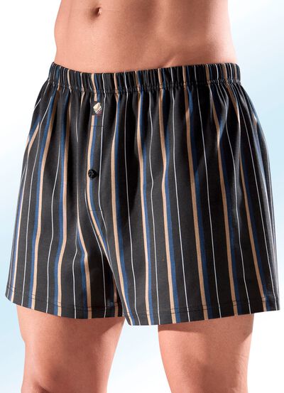 Vierpack boxershorts met strependesign 
