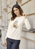 Shirt met contrastprint 