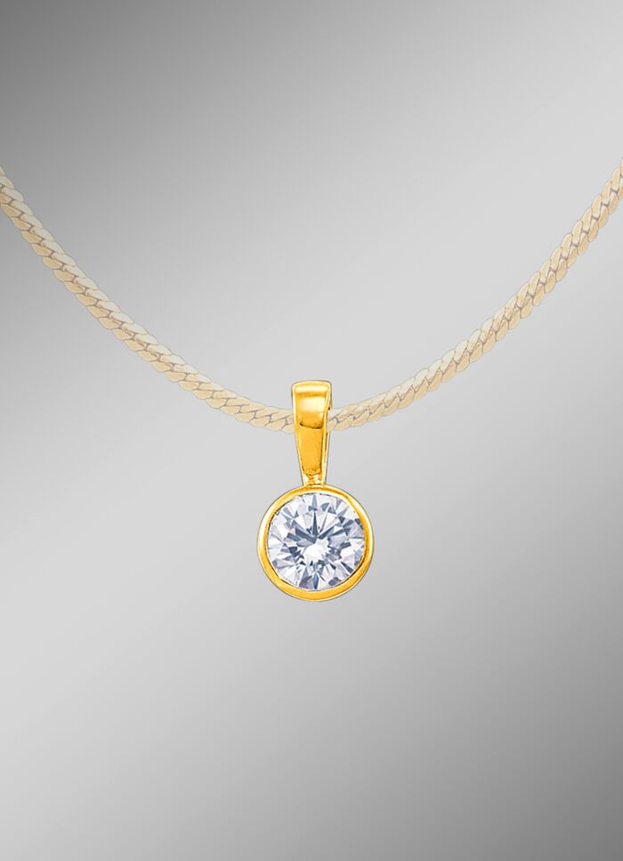 Massieve kettinghanger met briljant 