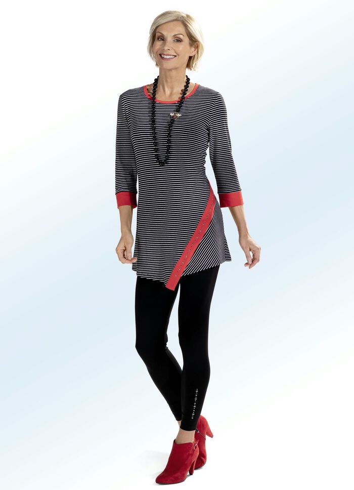 Leggings met edel glanzend siermotief 