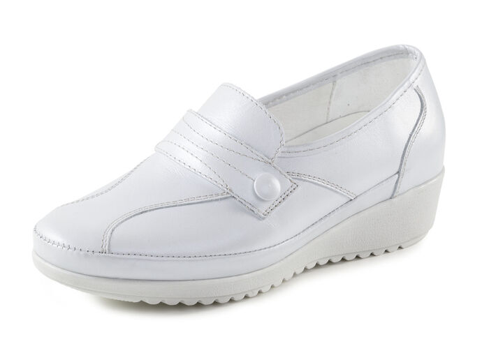 ELENA EDEN pantoffels met decoratieve knopen en elastische inzet PERLGRAU