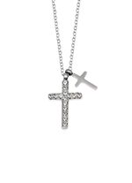 Expressieve ketting met synthetische zirkonia 