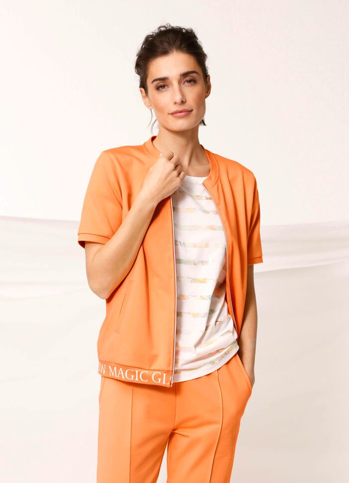 Sweatjack met geribbelde manchetten 