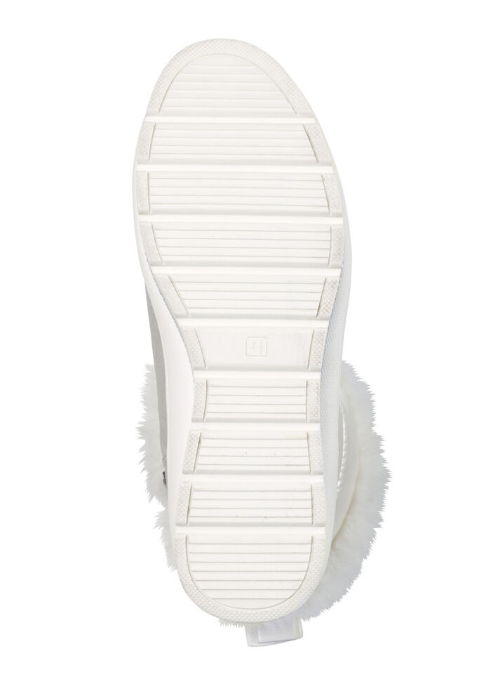 ELENA EDEN, gevoerde dameslaarzen, winterschoenen, breedte G, met uitneembaar voetbed PARELWIT-GRIJS