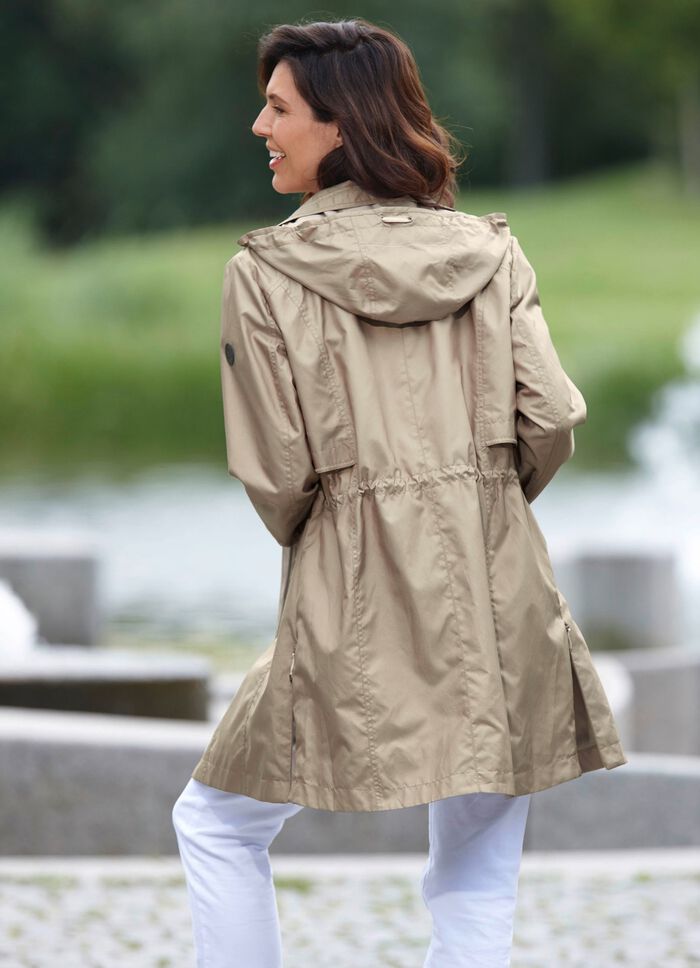 Lange jas met afneembare capuchon KORK