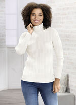 Pullover met een rekbare structuur WOLWIT