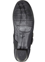 ELENA EDEN pumps met gesp van nappaleer met elastische inzet aan de zijkant ZWART
