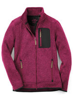 Gebreid fleece kort jack  ROOD