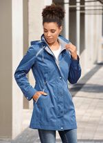 Lange jas met oprolbare mouwen 