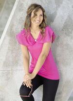 Shirt met ruches van chiffon in 2 kleuren ROZE