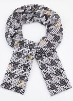 Sjaal met grafisch dessin 