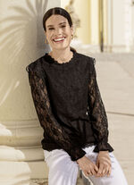 Kanten shirt in 2 kleuren 